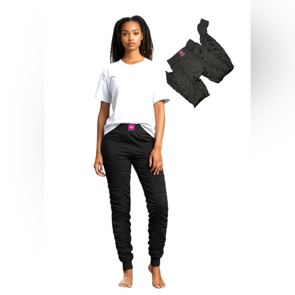 Agogie 40+ Black M Women Wearable Resistance Athletic Workout Compression Pants - Picture 1 of 8